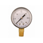 2" 0-30PSI 0.25" BTM Mount Plastic Pressure Gauge