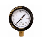 2" 0-30PSI 0.25" BTM Mount Plastic Pressure Gauge