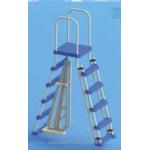 48"-52" WALL AG Entry Ladder W/ Safety Barrier