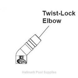 MX8/MX6/TR2D 45D Extended Twist Lock Elbow