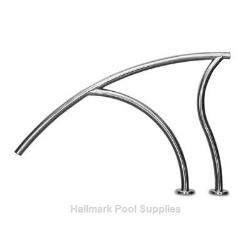 50" SS Deck To Deck Stair Rail