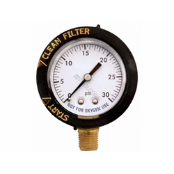 2" 0-30PSI 0.25" BTM Mount Plastic Pressure Gauge